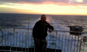 standing, sunset