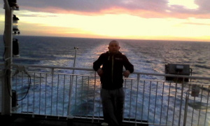standing, sunset