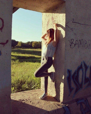 standing, wall