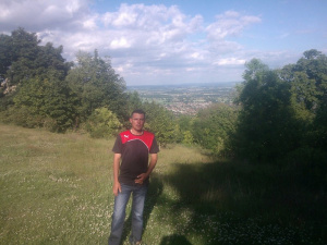 jeans, sky, forest, mountain