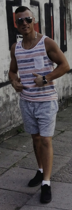 jeans, denim, cool, glasses, muscle, standing, sunglasses, shorts