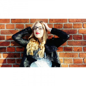 jacket, cool, glasses, model, wall, brick