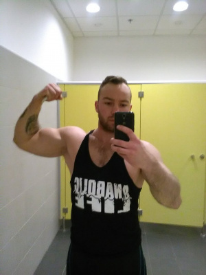 muscle, standing, room