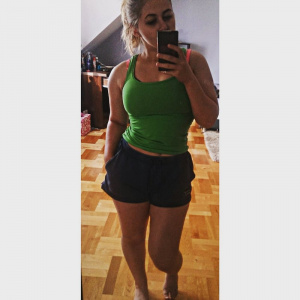 muscle, standing, shorts