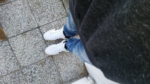 jeans, denim, shoe, bird