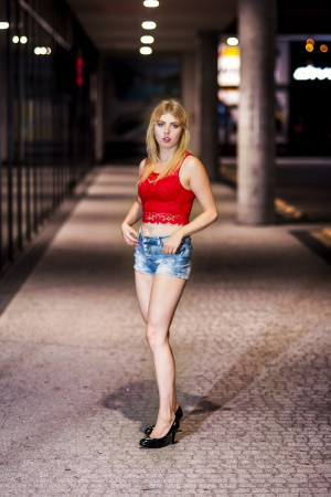 fun, jeans, denim, standing, shorts
