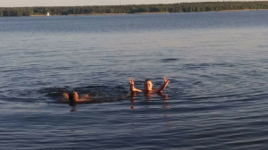 swimming, lake