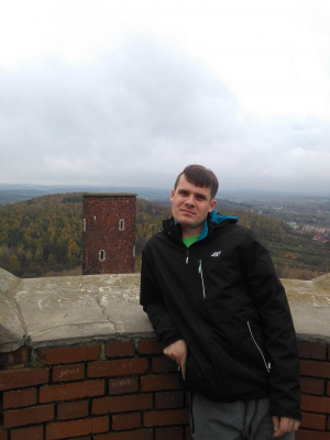 jacket, outerwear, standing, wall, brick