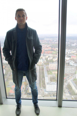 jacket, outerwear, jeans, denim, standing