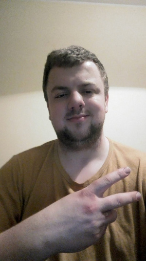 hand, beard