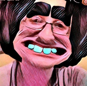 mouth, glasses