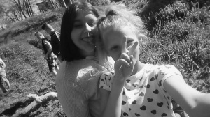 smile, monochrome