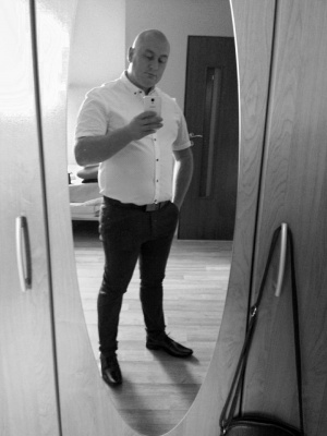 jeans, standing, monochrome