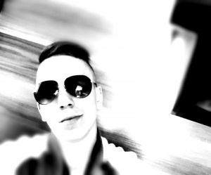 smile, cool, glasses, monochrome, sunglasses