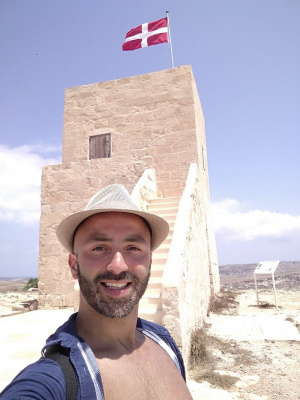 vacation, beard, hat