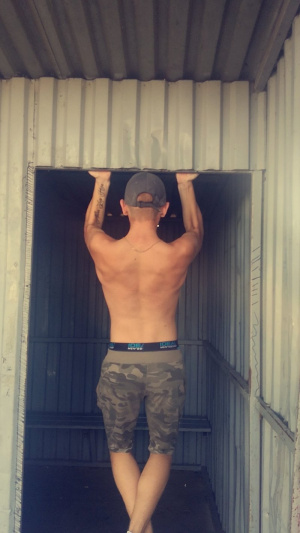 jeans, denim, muscle, standing, shorts