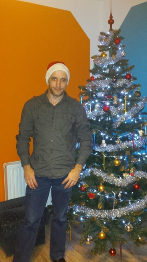 jeans, standing, christmas, event