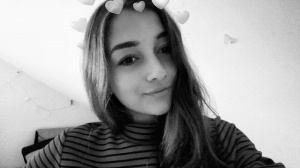 eyelash, hair, smile, monochrome