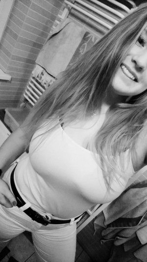 hair, smile, monochrome
