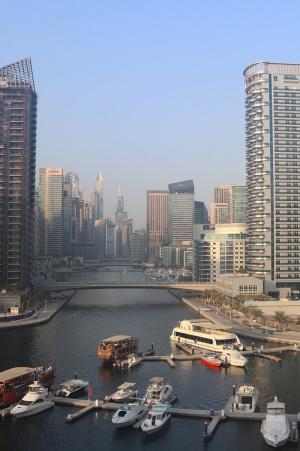 vehicle, boat, skyscraper, skyline