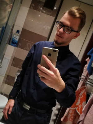hand, glasses
