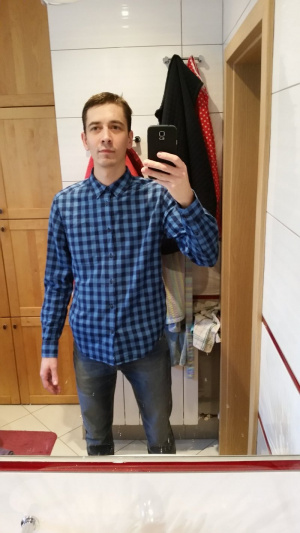 outerwear, jeans, standing