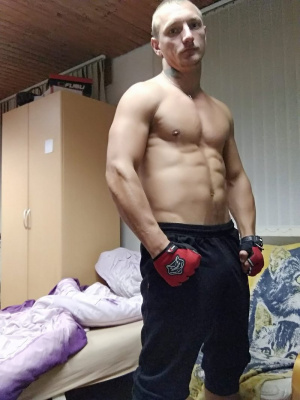 muscle, dude, person, shorts