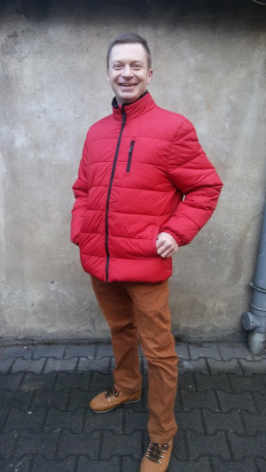 jacket, outerwear, jeans, standing
