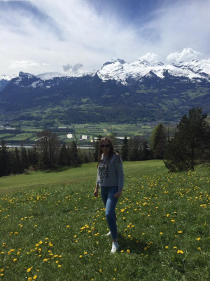 field, jeans, sky, prairie, mountain, plant, flower