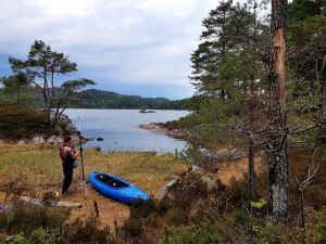forest, vehicle, lake, boat, river