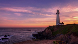 sky, rock, sunset, tower, lighthouse