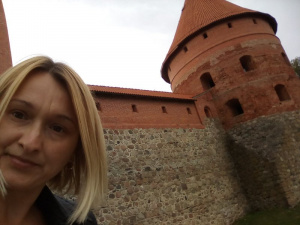 hair, smile, wall, castle