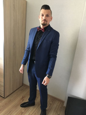 jacket, outerwear, jeans, standing, tie, blazer