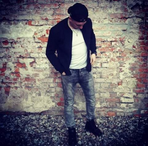 jacket, outerwear, jeans, denim, cool, standing, wall