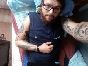 glasses, beard, moustache, tattoo
