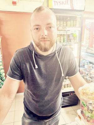 jeans, beard