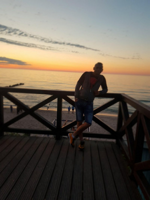 sky, vacation, pier, sunset