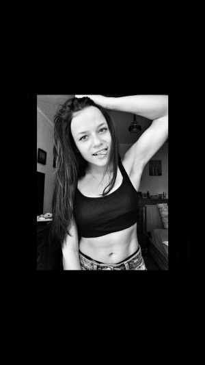 smile, monochrome