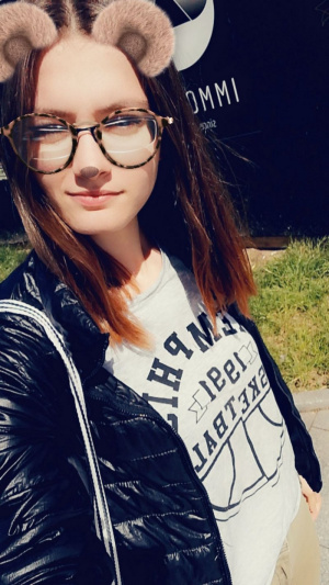 glasses, hat