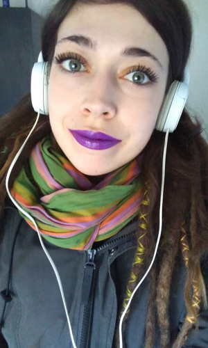 mouth, eyelash, selfie, smile, cool, scarf