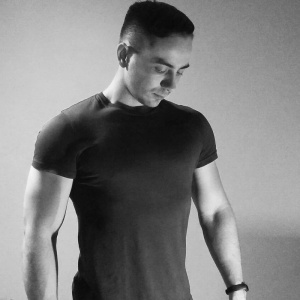 muscle, standing, monochrome, model