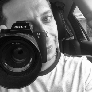 selfie, monochrome
