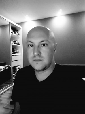 selfie, monochrome