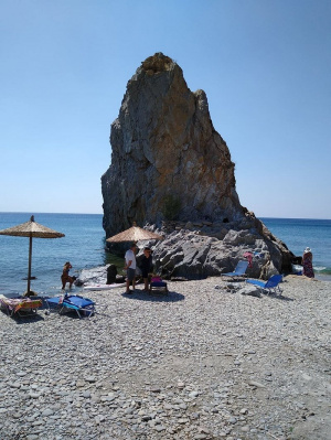 vacation, beach, rock
