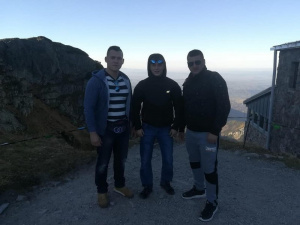 jeans, standing, mountain