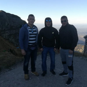 outerwear, jeans, vacation, standing, mountain