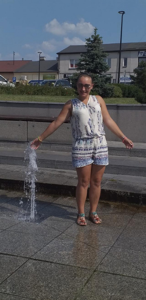 fun, standing, dress, shorts