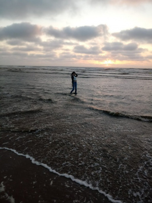 sky, beach