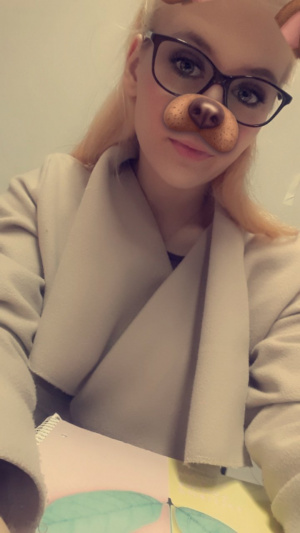 skin, glasses