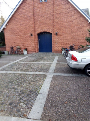 vehicle, car, wall, asphalt